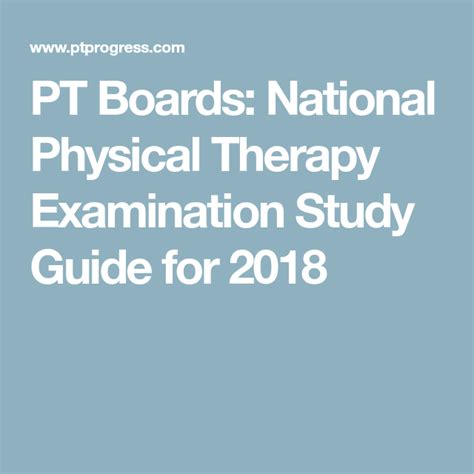 PT Boards: National Physical Therapy Examination 